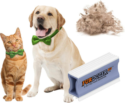 Furdozer Pet Hair Remover & Auto Detailing Tools - Cat & Dog Hair Remover for Carpets, Car Interiors, Couches, Bedding, & Pet Furniture (Green, (2 Pack) - X3 PRO)23