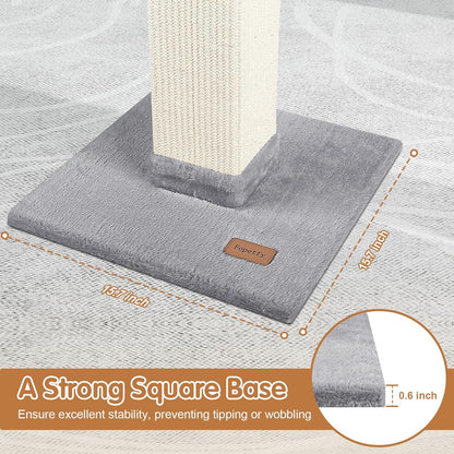 Cat Scratching Post 33 Inch for Indoor Cats, High Cat Scratch Post Grey, Cat Tree for Full-Body Stretching, Protect Your Furniture5