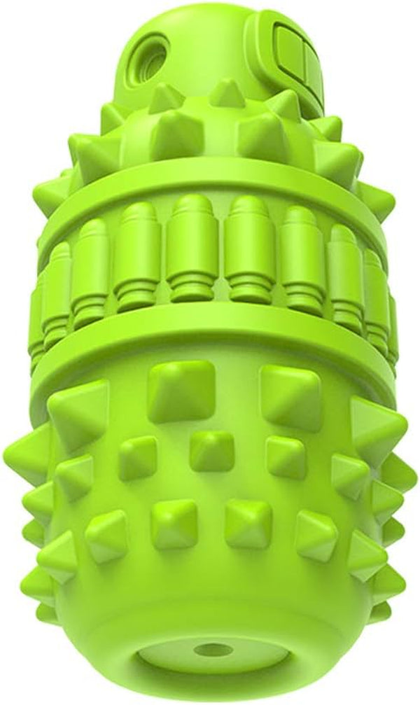 PIFFZEDO Dog Toys for Aggressive Chewers,Interactive Natural Rubber Chew & Squeaky Toy for Large Medium Breed,Dog Toothbrush,Tough & Durable (Green,Large)7