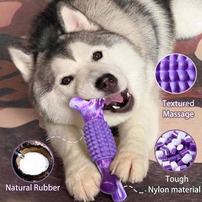 Dog Toys for Aggressive Chewers, Tough Stick Chew Bone | Durable Rubber & Nylon Dog Bones, Indestructible Dog Doys for Medium,Large Dogs,Beef Flavor3