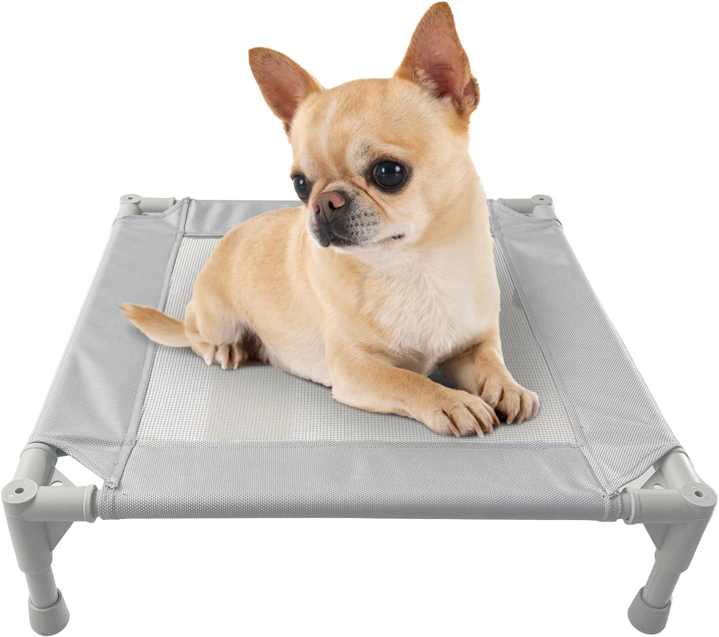 pozico-elevated-pet-bed-with-breathable-mesh-for-small-cat-and-dog-raised-cooling-pet-cot-for-puppy-and-kitty-18-9x18-9-inch-black-bed