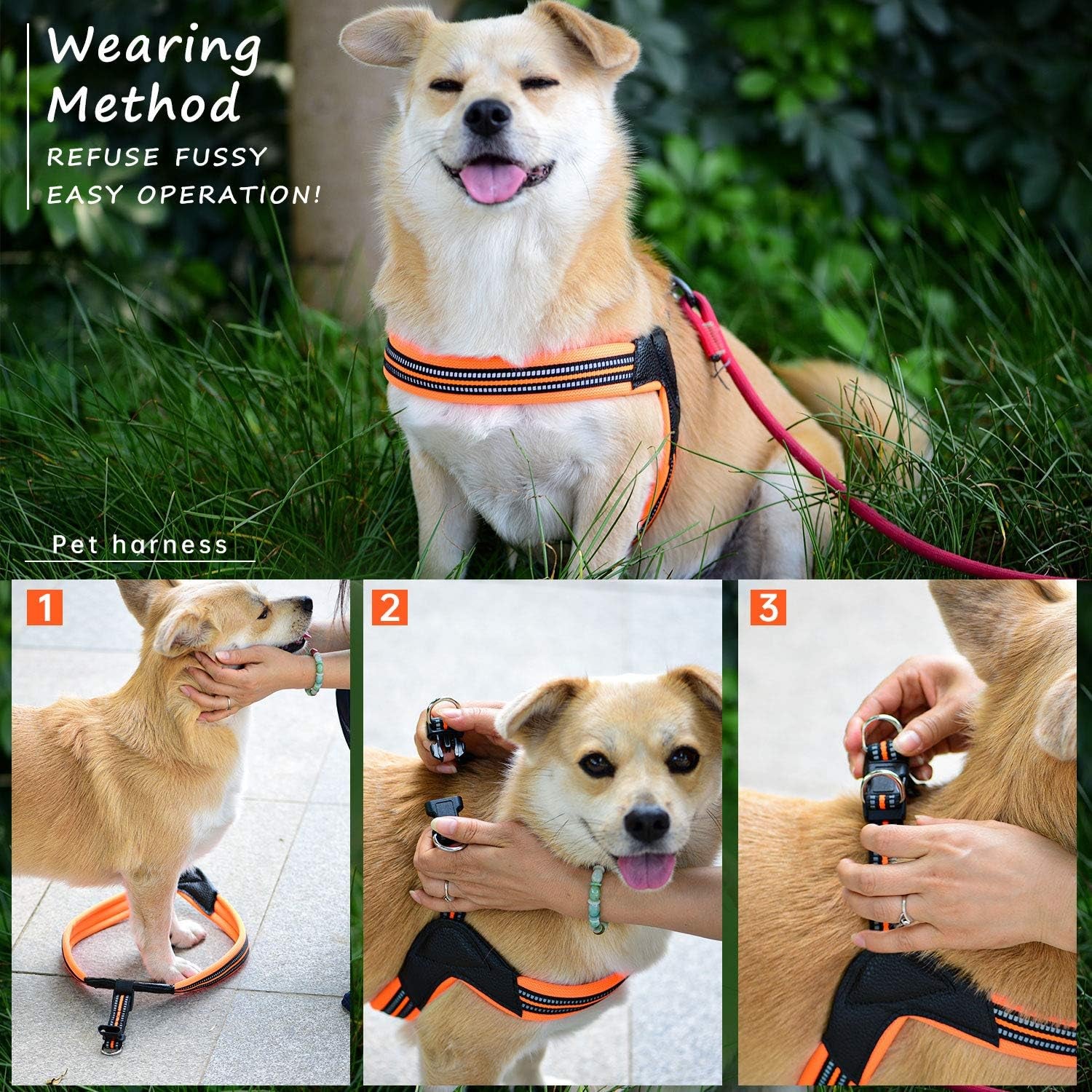 dog-harness-no-pull-ultra-soft-breathable-padded-pet-harness-2-adjustable-botton-3m-reflective-pet-harness-for-dogs-easy-control-for-small-medium-large-dogs