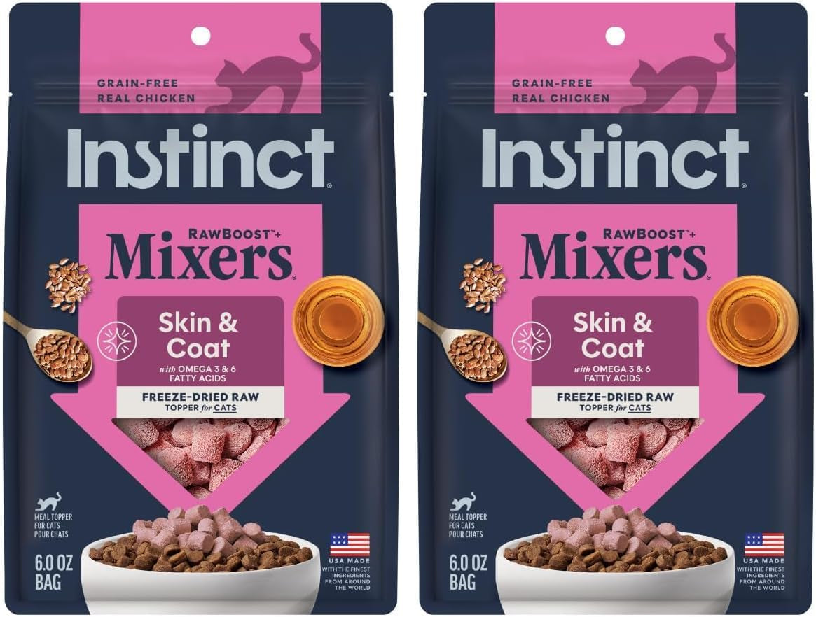 instinct-freeze-dried-mixers-cat-food-toppers-digestive-health-5-5-oz-freeze-dried-raw-meal-topper-or-treat-functional-whole-foods-fiber-and-probiotics-for-gut-support