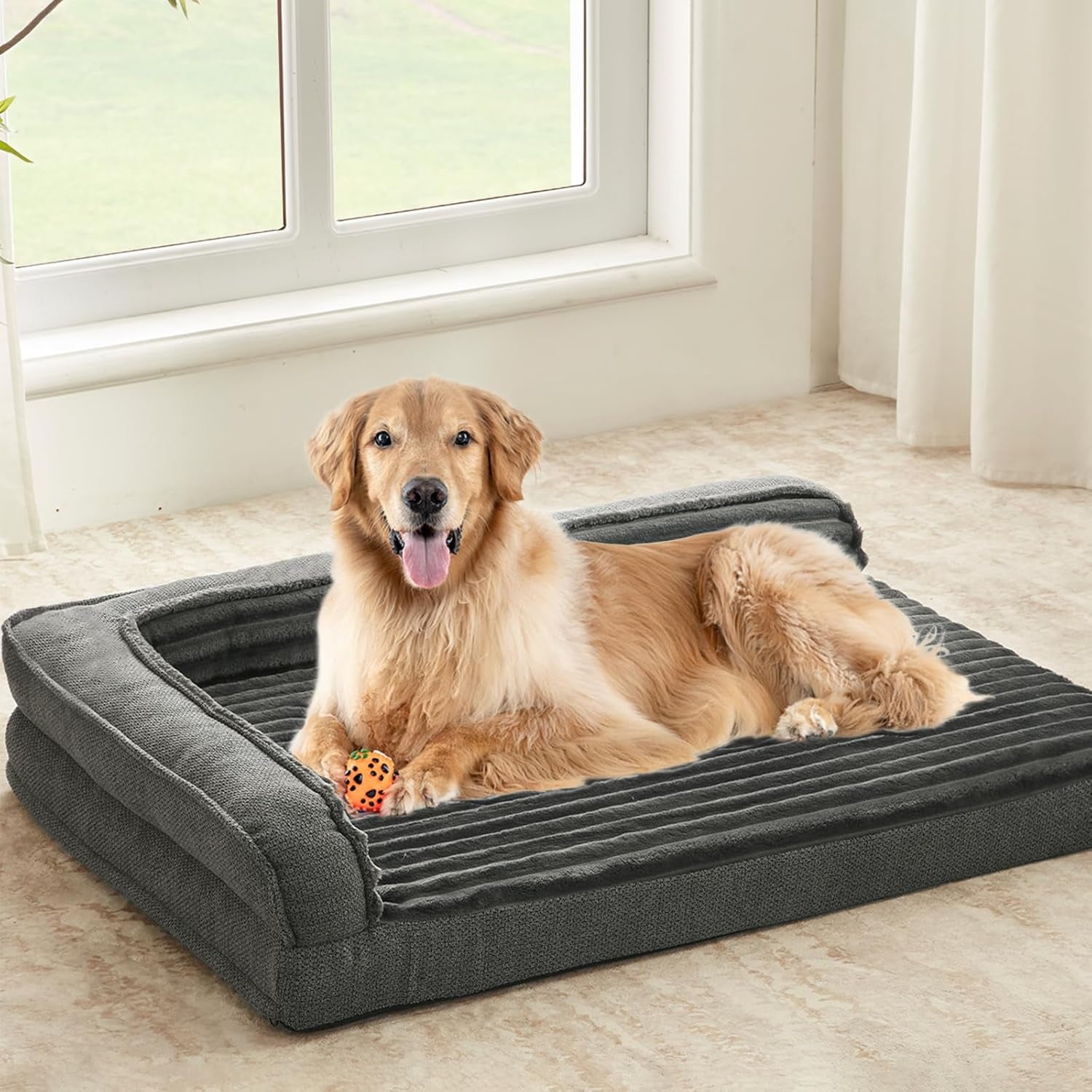 windracing-orthopedic-dog-beds-for-medium-dogs-waterproof-egg-foam-dog-sofa-bed-with-l-bolster-sides-washable-medium-pet-bed-with-removable-cover-non-slip-bottom-36-x-23-inch-gray