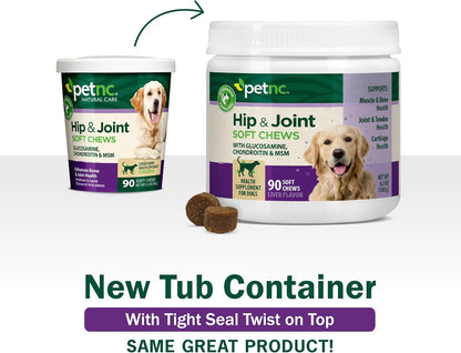 Petnc Natural Care Hip and Joint Soft Chews for Dogs, 90 Count - 27591 | Glucosamine Chondroitin MSM Dog Chews with Hyaluronic Acid, Liver Flavored Bone & Joint Support Supplement, for All Breeds3