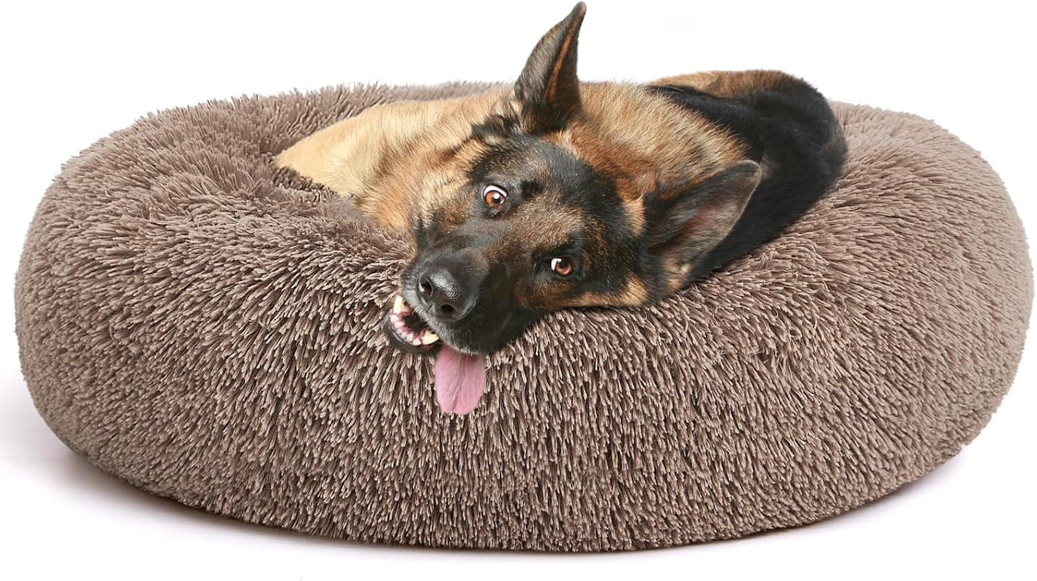 mixjoy-orthopedic-dog-bed-comfortable-donut-cuddler-round-pet-beds-ultra-soft-washable-dog-and-cat-cushion-20-23-30-23-brown