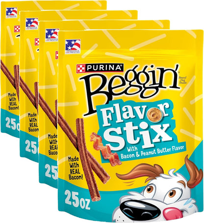 Purina Beggin' Flavor Stix with Bacon and Peanut Butter Flavor Dog Chew Stix - 40 Oz. Pouch8