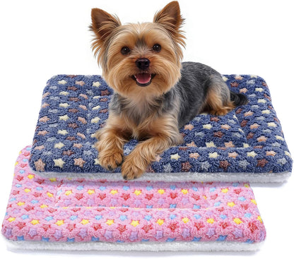 Mora Pets Cat Bed Dog Crate Pad Ultra Soft Pet Bed with Cute Star Print Washable Crate Mat for Small Dogs and Indoor Cats Reversible Fleece Dog Kennel Pad Cat Carrier Mat 14 X 17.5 Inch Grey7