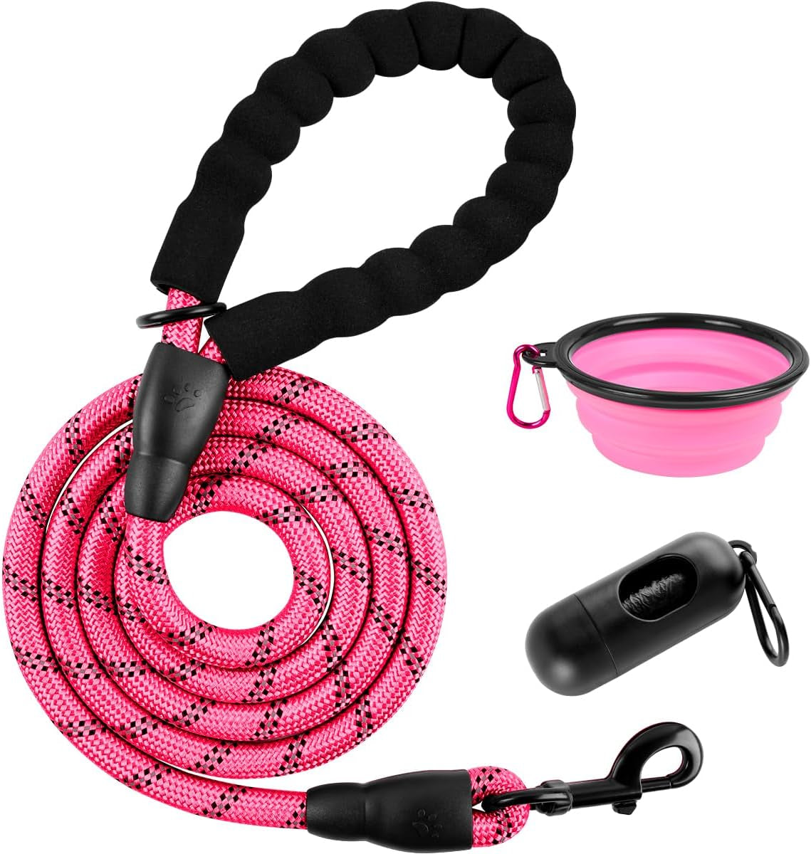 barkbay-dog-leashes-for-large-dogs-heavy-duty-dog-leash-4-5-6-ft-with-comfortable-padded-handle-and-highly-reflective-threads-for-medium-large-dogs-walking-training-running-5ft-1-2-pink