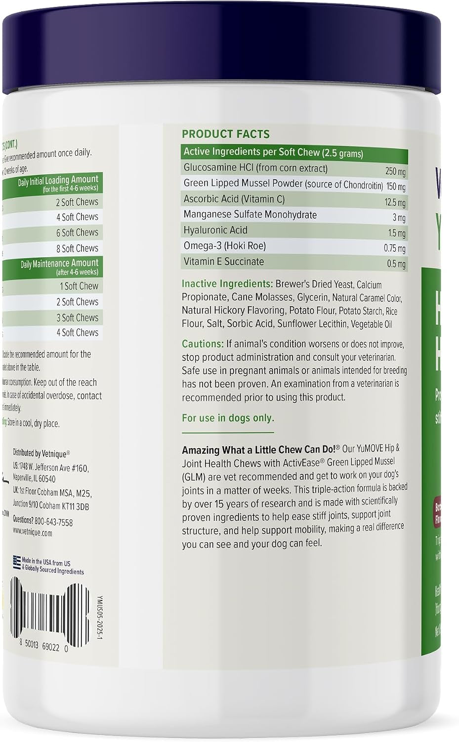 yumove-adult-dog-hip-joint-supplement-chews-green-lipped-mussel-300ct-glucosamine-hyaluronic-acid-omega-3-for-mobility-joint-supplement-barbecue-daily-chews-nasc-certified