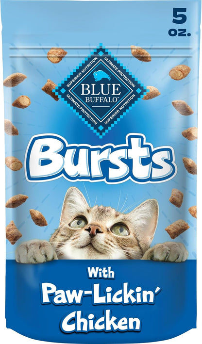 Blue Buffalo Bursts Paw-Lickin' Chicken Crunchy & Creamy Cat Treats, Great for Training, Made with Real Chicken, Natural Cat Treats Enhanced with Vitamins, Minerals & Other Nutrients, 5 Oz.1