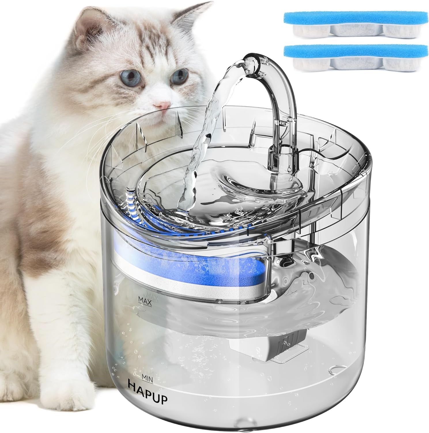 hapup-cat-water-fountain-animal-water-dispenser-61oz-1-8l-automatic-pet-drinking-fountain-clear-upgrade-with-2-filter-replacement-1-adjustable-silent-1-water-pump-for-cats-kitty-indoor