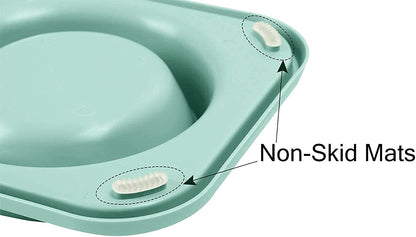 L.D.Dog Cat Food Bowls, Cat Bowls Non-Skid and Non-Spill Silicone Pads with PP Stand, Removable Stainless Steel Food and Water Dishes for Cats, Small Size Dogs4