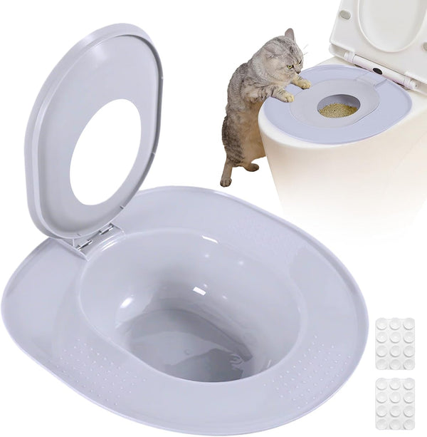 Cat Toilet Trainer Kit - Portable Litter | Reusable Cat Litter Toilet Training Kit with Urinal Potty, Easy to Clean, Ideal for Kittens, Pets, Home, Travel, RV, Apartment & House Use7