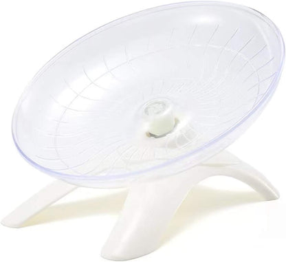 Hamster Flying Saucer Silent Running Exercise Wheel for Hamsters, Gerbils, Mice,Hedgehog and Other Small Pets Silent Running Wheel Hamster Wheel (White)3