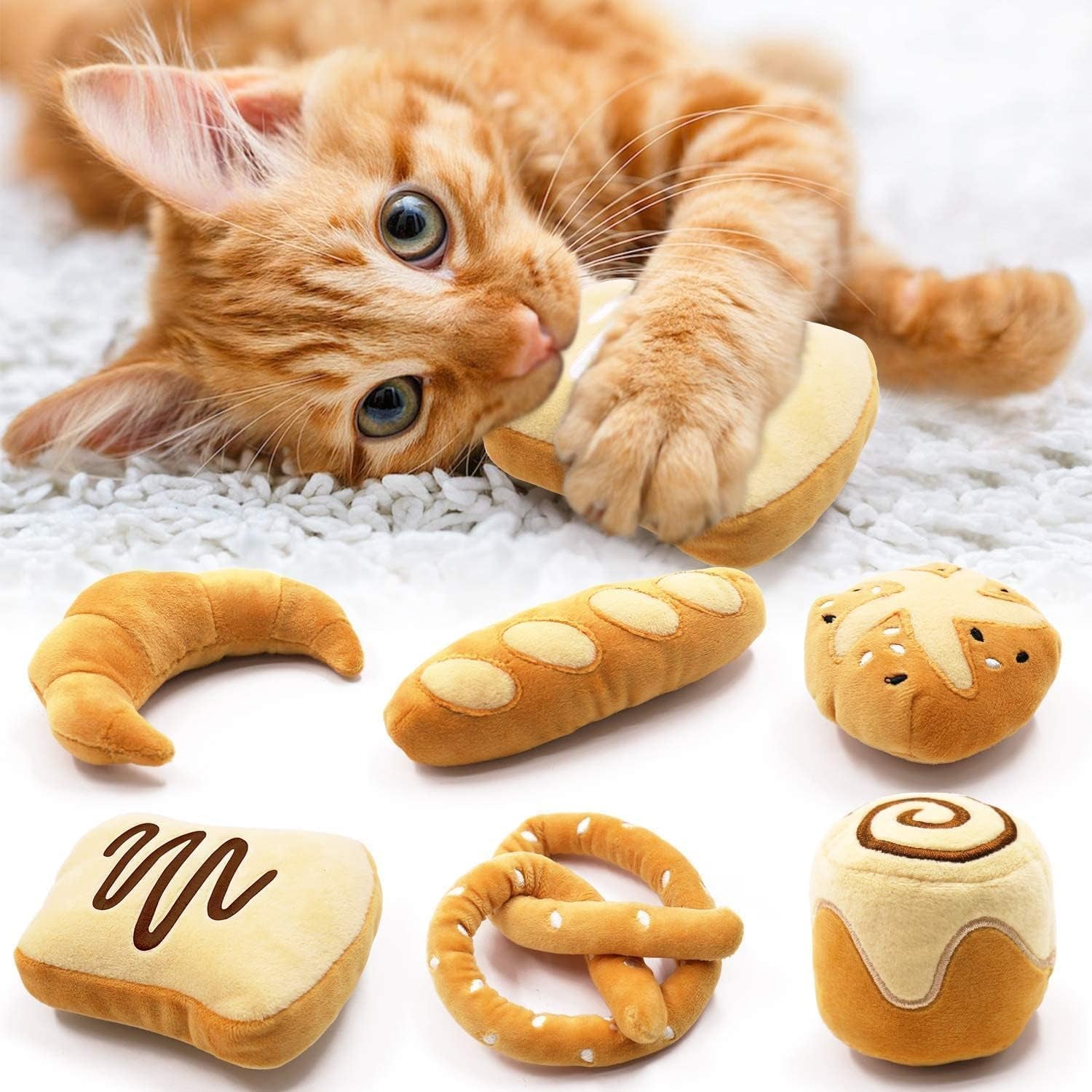 ciyvolyeen-6-pack-plush-bread-catnip-toys-for-indoor-cats-interactive-cat-toy-soft-plush-organic-catnip-bite-resistant-boredom-relief-bread-shapes-trigger-natural-predatory-play
