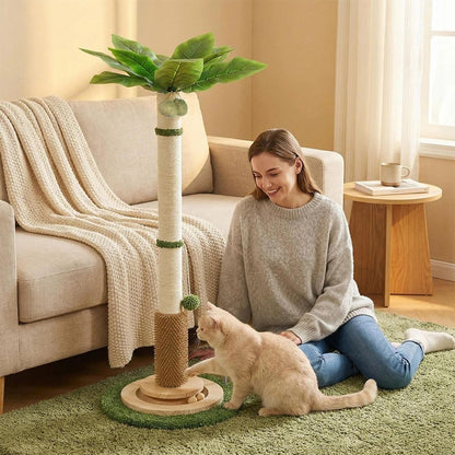 35.4" Tall Cat Scratching Post for Large Cats Heavy Duty Cat Scratch Post for Indoor Cats Large Cat Scratcher with Ball6