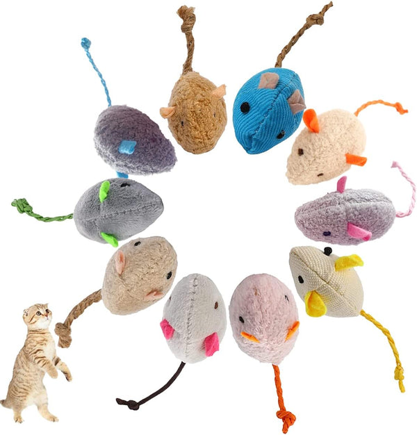 Catnip Toy, Cats Mouse Plush Cat Toys, Cat Mice & Animals Toys for Indoor Cats and Kittens, Cat Chew Toy for Exercise for Pet Cat Kitten Kitty (6 Packs)1