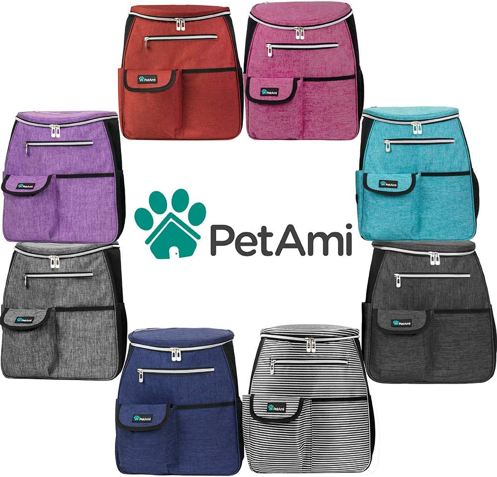 petami-dog-travel-bag-backpack-27l-airline-approved-pet-supplies-organizer-with-2-food-containers-2-collapsible-bowls-poop-bag-dispenser-weekend-road-trip-camping-dog-mom-gift-purple