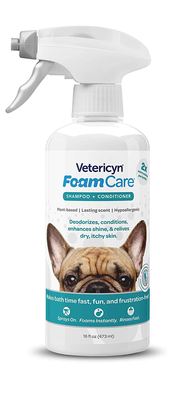 vetericyn-foamcare-dog-shampoo-and-conditioner-instant-foaming-spray-on-hypoallergenic-shampoo-plant-based-formula-for-dogs-and-cats-16-ounce