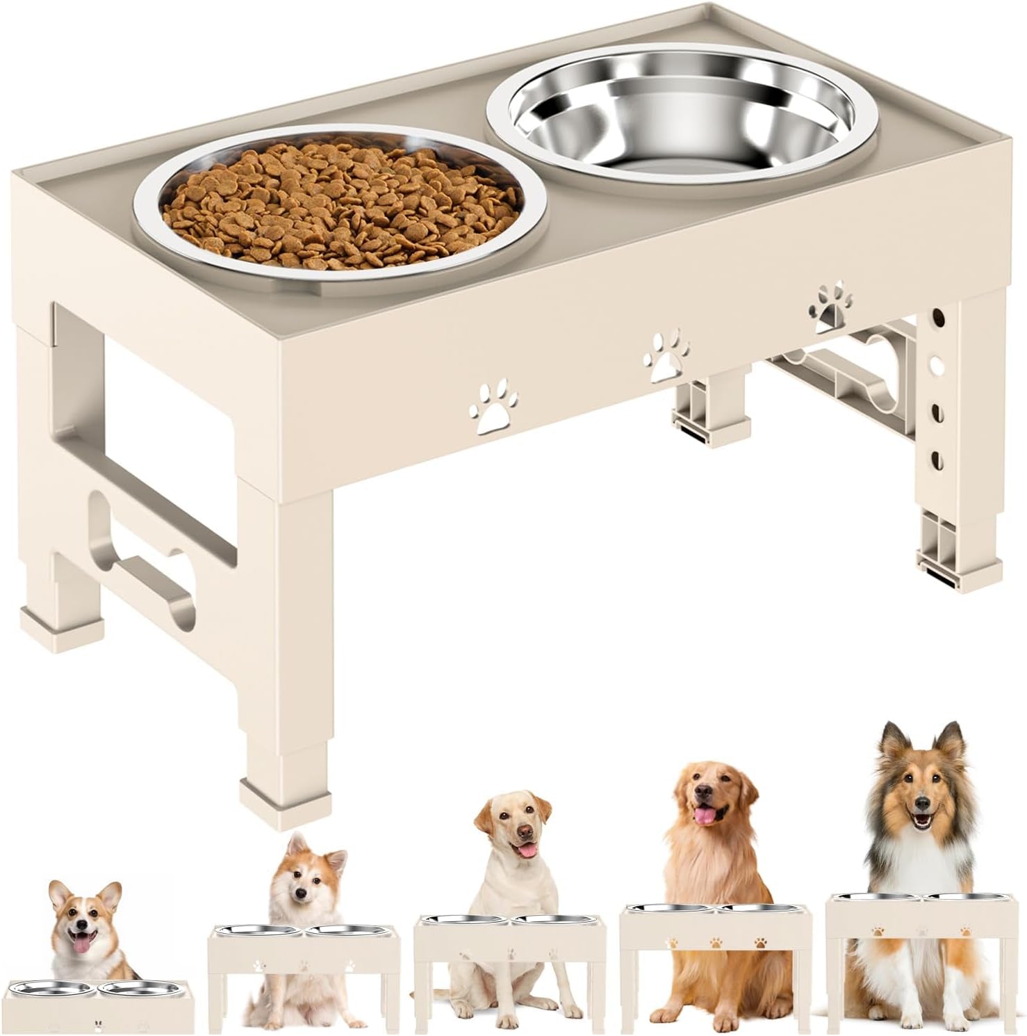 elevated-dog-bowls-with-2-stainless-steel-bowls-5-height-adjustable-stand-3-1-9-to-12-for-improved-digestion-neck-support-easy-clean-non-slip-base-raised-feeder-for-medium-large-dogs