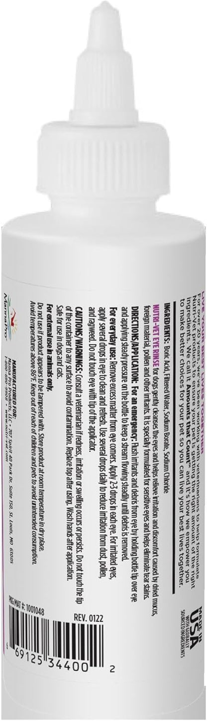 Nutri-Vet Dog Eye Wash, Tear Stain Remover for Dogs, Pet Eye Rinse, 4Oz | Eye Wash for Dogs, Dog Eye Cleaner, Tear Stains, Pet Safe Formula, Gentle Cleansing, Daily Care, Routine Cleaning7