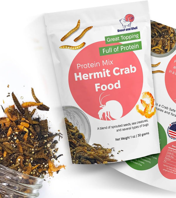 Natural Hermit Crab Food – High-Protein Hermit Food with Real Fruit and Sprouted Grains – 65 G (2.3 Oz) Crab Food for Pet Hermit Crabs by Snout and Shell20
