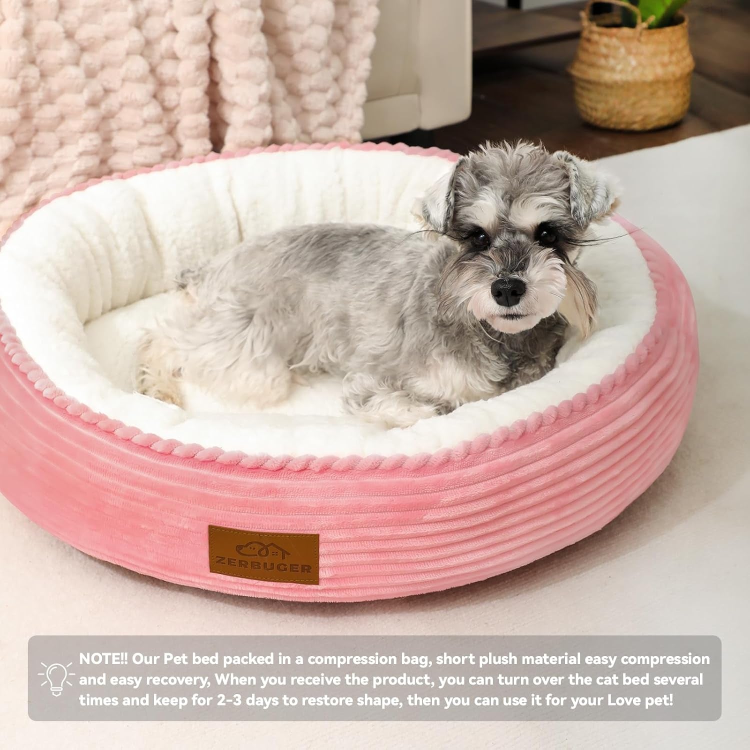 zerbuger-20in-washable-cat-beds-for-indoor-cats-round-donut-pet-bed-for-cats-small-dogs-puppy-kitten-anti-slip-bottom-calming-bed-gift-pink