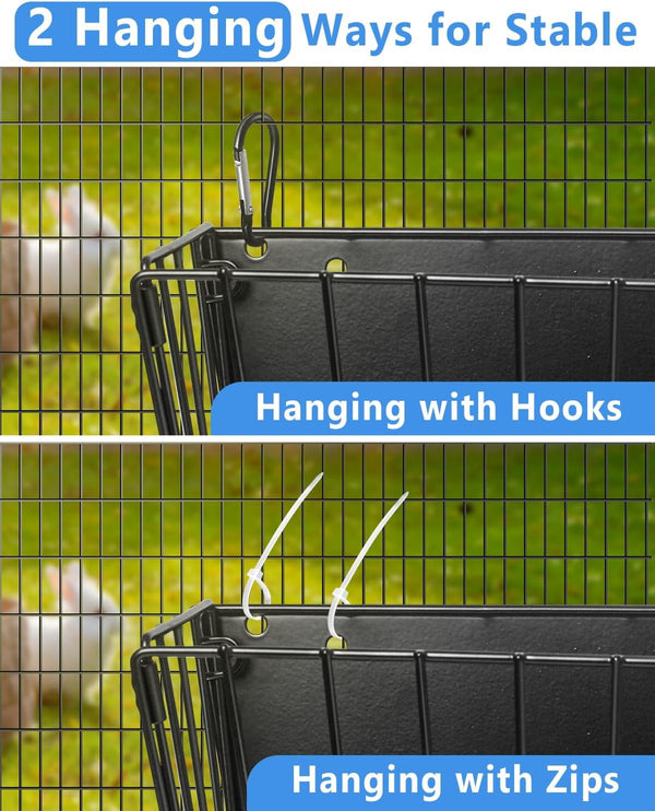 X Large Rabbit Hay Feeder Guinea Pig Hay Feeder Metal Frame Bunny Hay Holder Guinea Pig Hay Holder for Bunny, Guinea Pigs, Chinchillas, Small Animals (1 Pack)5