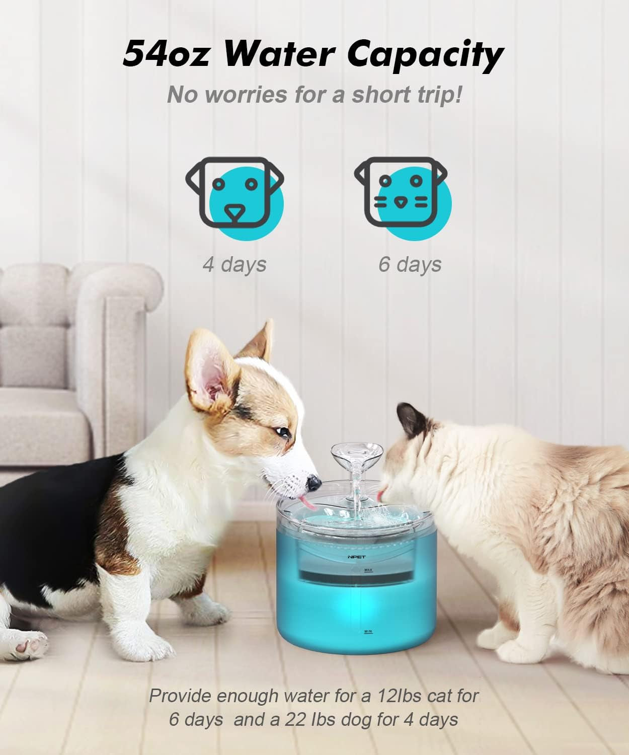 npet-wf100-cat-foutain-54oz-1-6l-automatic-pet-water-fountain-dog-water-dispenser-with-2-flow-modes-bottom-suction-led-light-quiet-pump-for-for-cats-small-dogs
