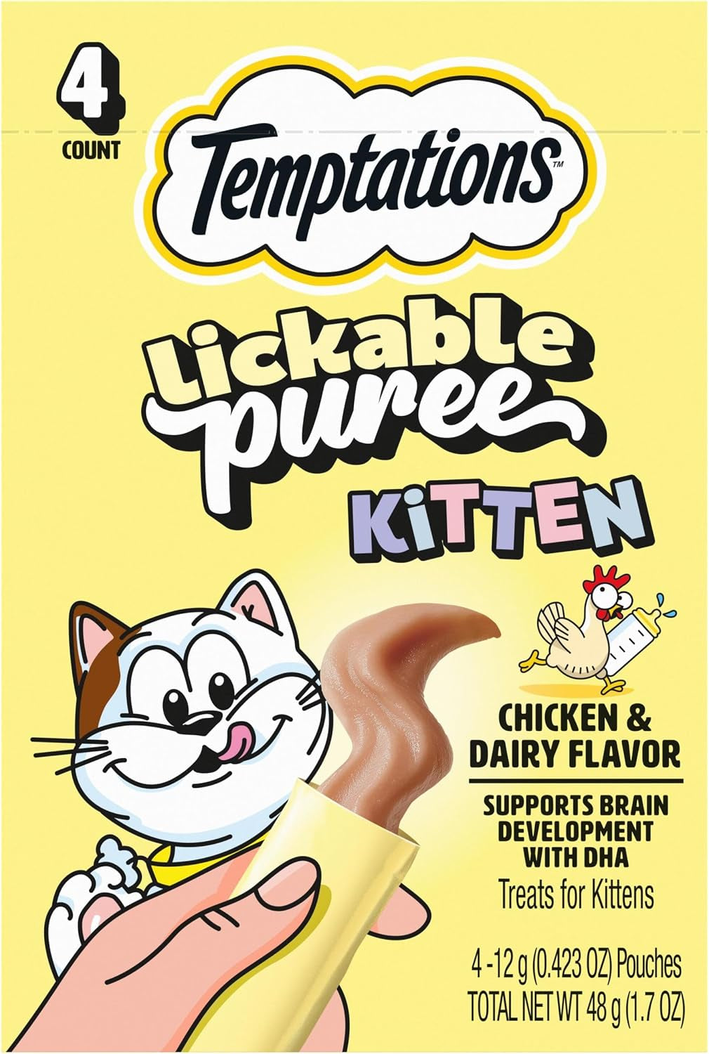 temptations-lickable-puree-kitten-cat-treats-chicken-salmon-48-count-chicken-salmon-dha-supports-brain-development-high-moisture-for-hydration-under-15-cal-pouch-no-added-sugar-or-fillers