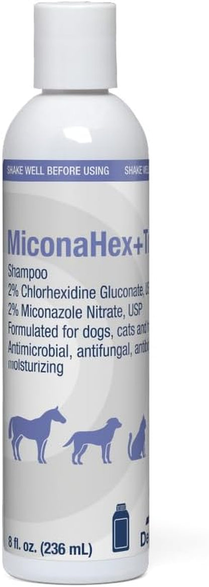 Miconahex+Triz Shampoo for Dogs, Cats and Horses, 8 Oz | Antibiofilm, Moisturizing; Packaging May Vary1