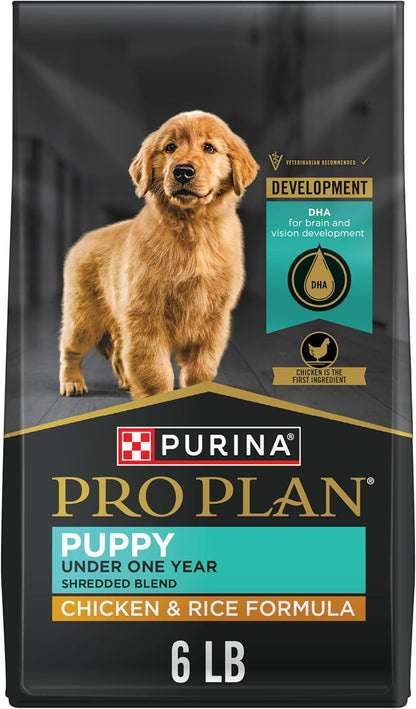Purina Pro Plan High Protein Puppy Food Shredded Blend Chicken & Rice Formula - 6 Lb. Bag1