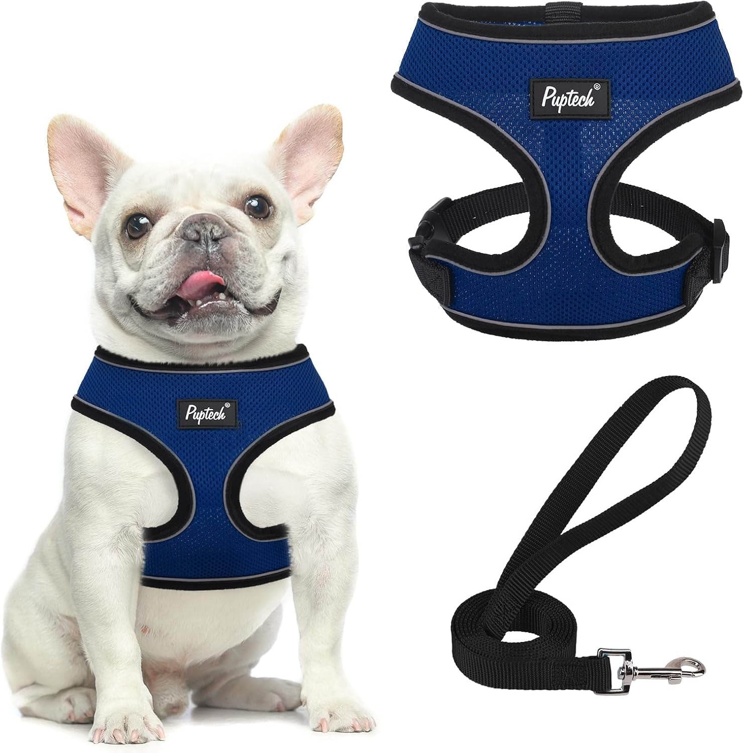 pupteck-soft-mesh-dog-harness-small-sized-and-leash-set-pet-puppy-cat-comfort-padded-vest-no-pull-harnesses-beige-s