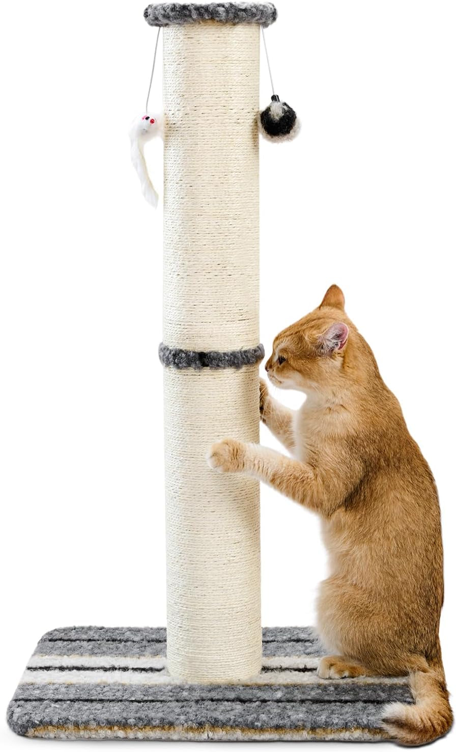 joydeco-cat-scratching-post-38-inches-heavy-duty-and-thick-scratching-post-sisal-rope-with-hanging-ball-and-mice-for-indoor-catsgrey