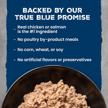 Blue Buffalo Wilderness Kitten Grain-Free Chicken Paté & Salmon Paté Wet Cat Food with DHA, High-Protein & Made with Natural Ingredients, Supports Healthy Growth & Development, 3-Oz. Each (6 Count)6