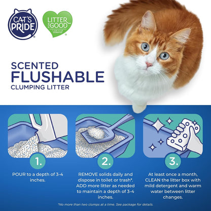 Cat'S Pride Lightweight Clumping Litter: Flushable - Powerful Odor Control - Scented, 10 Pounds5