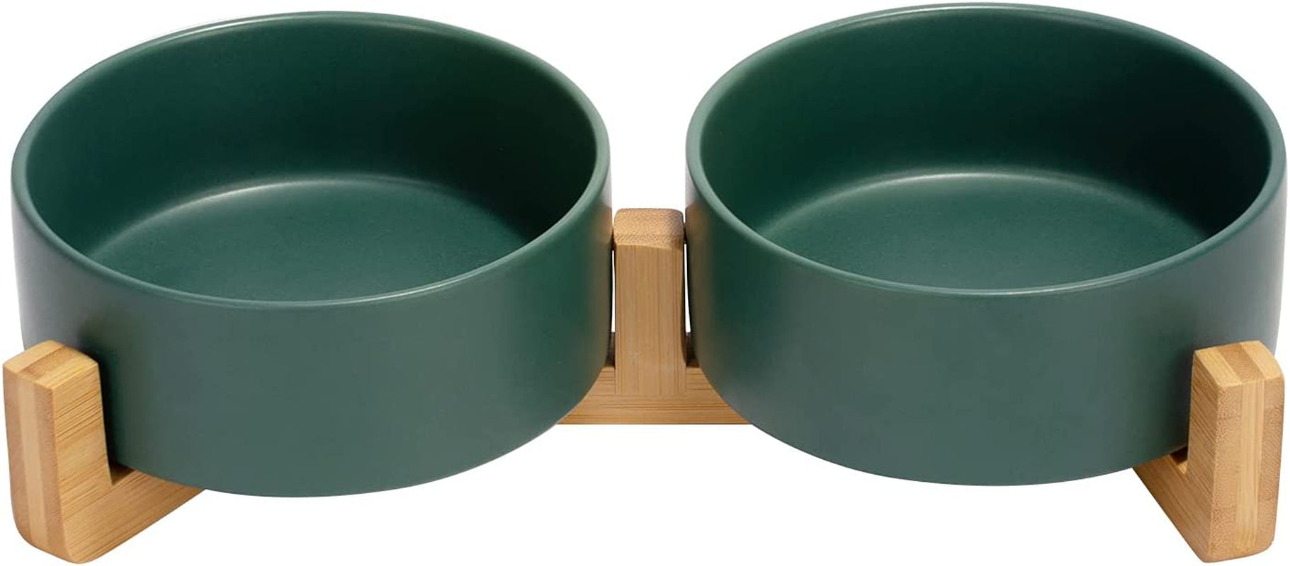 spunkyjunky-ceramic-dog-and-cat-bowl-with-wood-stand-non-slip-matte-glaze-weighted-food-water-set-for-cats-small-dogs-13-5oz