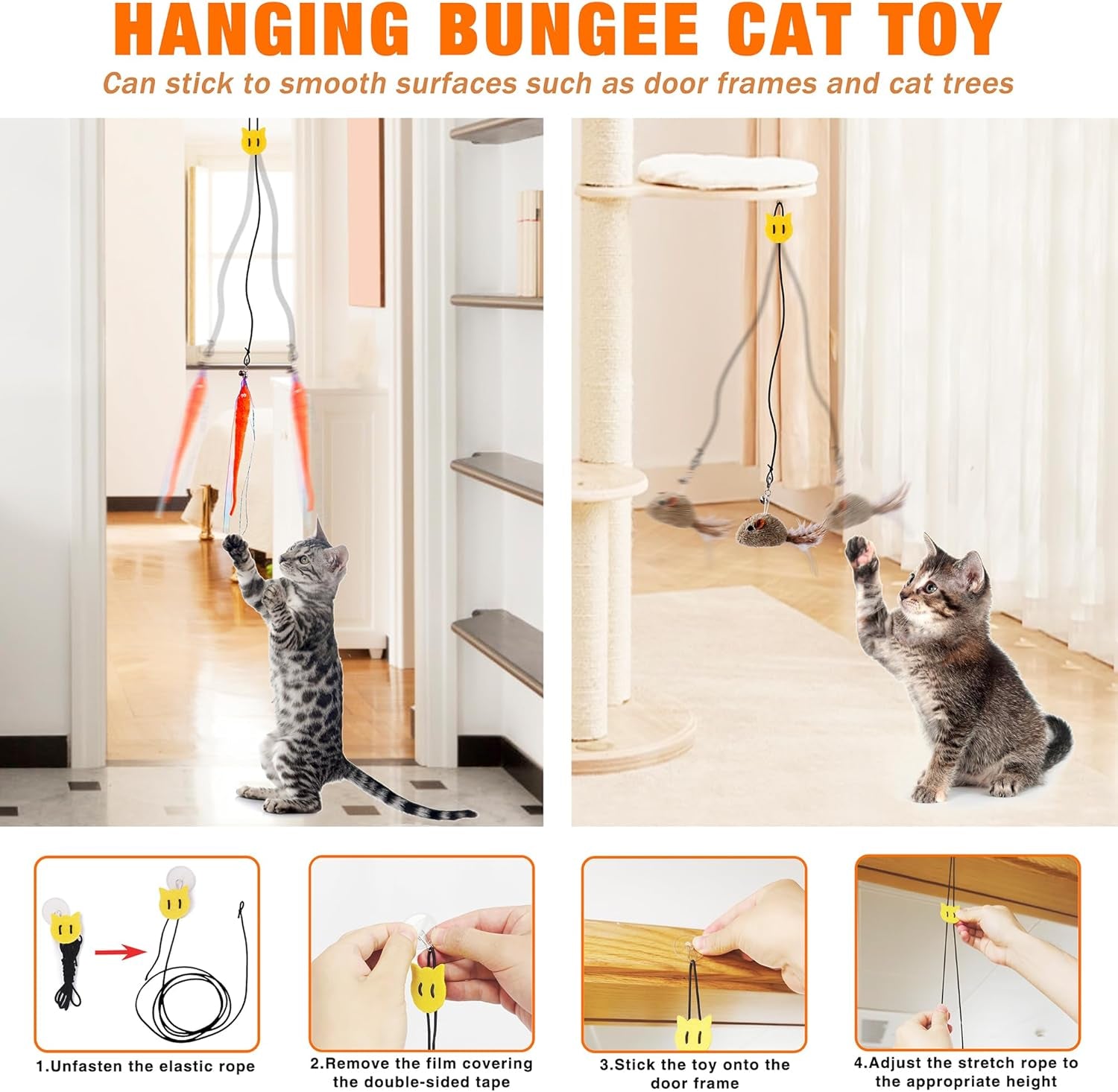 jxfukal-interactive-cat-toy-automatic-cat-wand-toy-with-stable-wooden-base-2-pcs-detachable-cat-teaser-5pcs-refills-replacement-hanging-elastic-string-kitty-kitten-toys-feather-spring-bird-toy