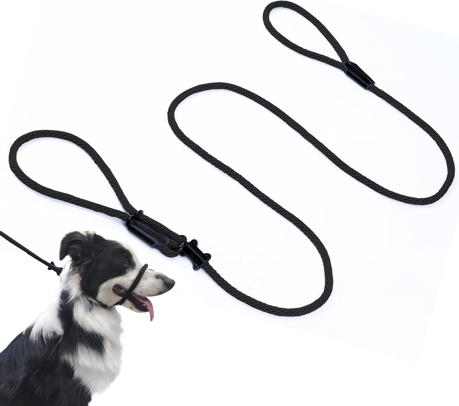 no-pull-dog-leash-figure-8-slip-lead-head-collar-for-large-dogs-black