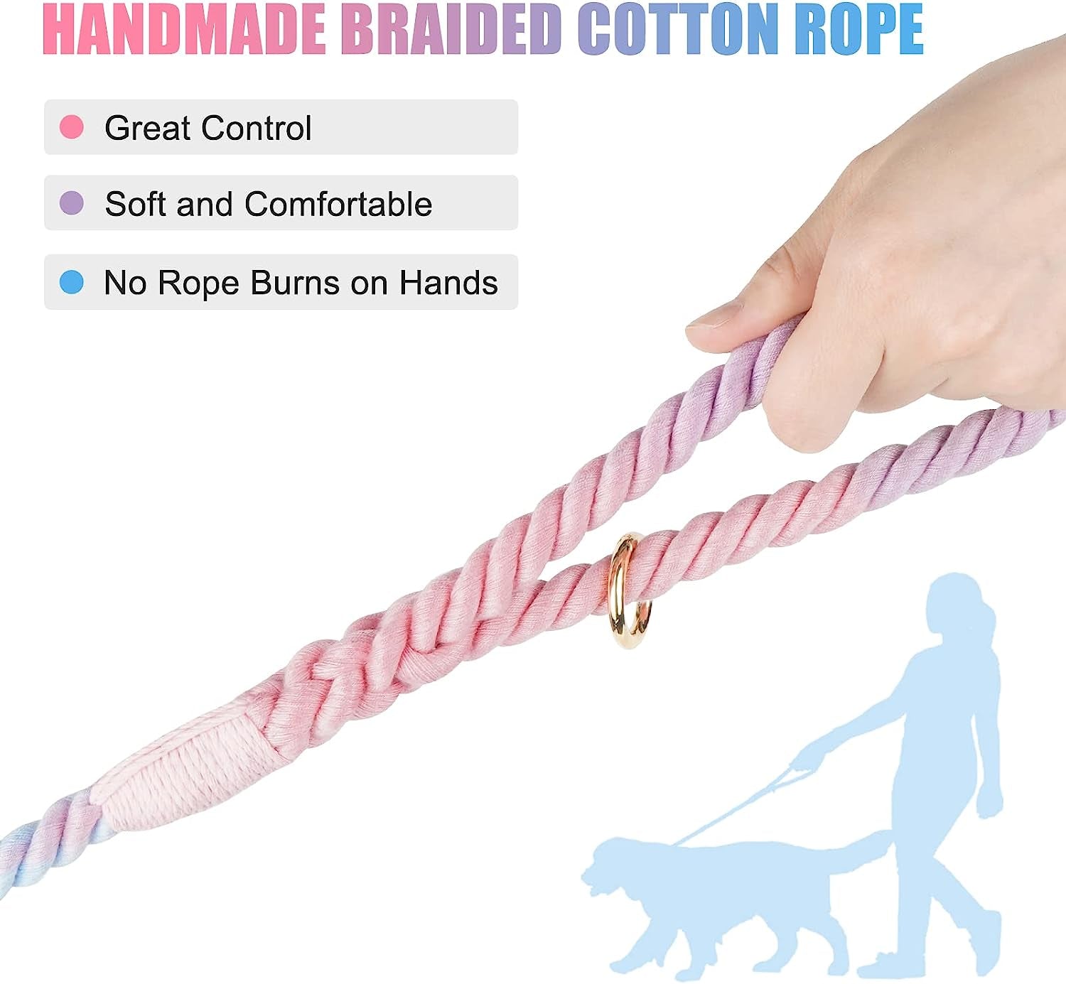 5-ft-handmade-rope-dog-leash-for-small-medium-and-large-dogs-soft-and-comfortable-grip-new-golden-heavy-duty-metal-clasp-colorful-macaron