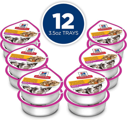 Hill'S Science Diet Adult 7+ Small & Mini Wet Dog Food | #1 Veterinarian Recommended, Chicken & Vegetables, 3.5 Oz. Trays, 12-Pack3