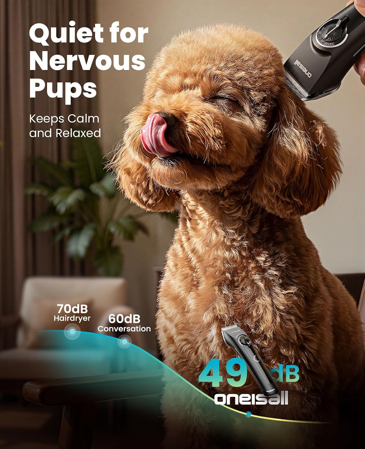oneisall-dog-clippers-for-grooming-thick-heavy-coats-low-noise-5-blade-lengths-detachable-blade-fits-wahls-3379-3332-3339-metal-guards-long-battery-life-high-speed-4-guide-combs