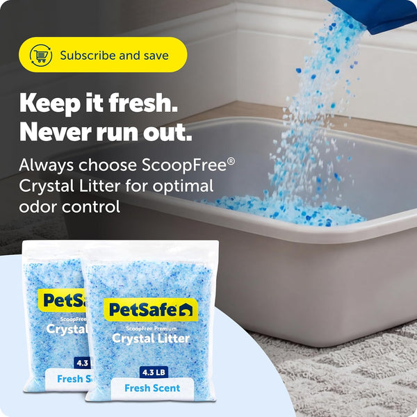 Petsafe Scoopfree Premium Crystal Litter, Fresh Scent, 4.3 Lb Bag, 2 Pack9