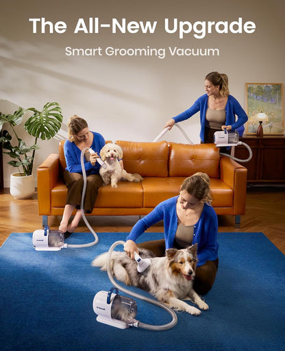 Oneisall Dog Grooming Vacuum - 15000Pa Suction, Captures 99% Pet Hair to Reduce Shedding, Dog Grooming Clippers & Quiet Brush (≤59Db) with 4 Accessories, 2L Dust Canister for Home Cleaning2
