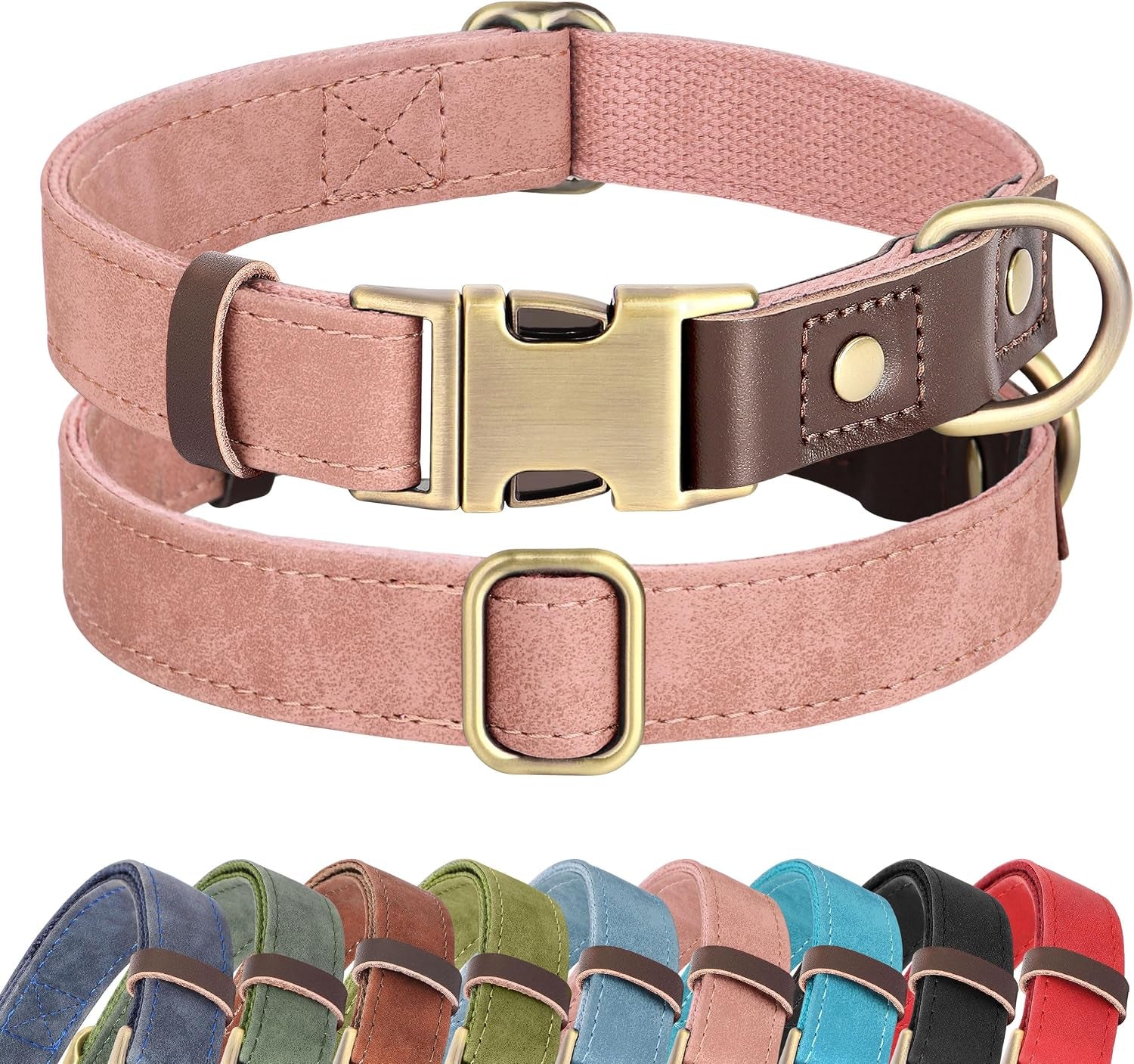 didog-pu-leather-dog-collar-for-small-dogs-puppy-soft-lining-green-s-all-day-comfort-for-daily-walks-and-backyard-play-quick-release-metal-buckle-for-easy-on-off-d-ring-for-leash-easy-clean