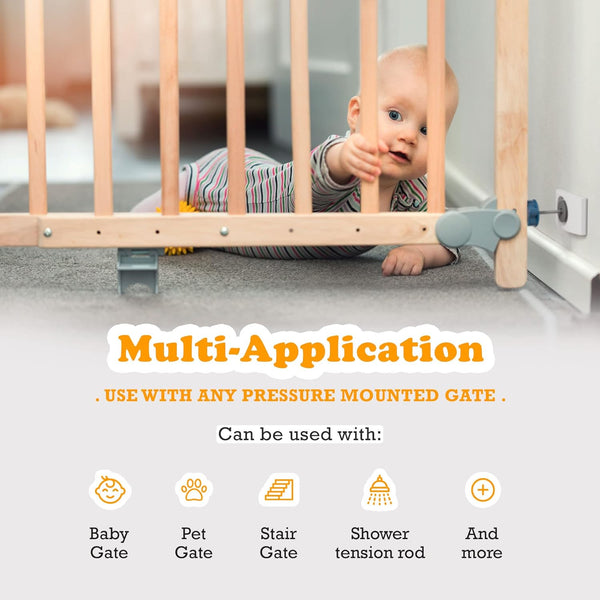 Wall Nanny - Baby Gate Wall Protector (Made in USA) Protects Walls and Doorways from Pet Gates - for Pressure Mounted Indoor Safety Baby Gates - White5