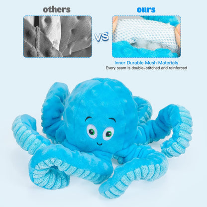 Dog Toys for Aggressive Chewers Indestructible Squeaky Dog Toys Octopus-Tug of War Dog Toys for Large Breed Tough Interactive Stuffed Dog Chew Toys for Puppies Small & Large Dogs4