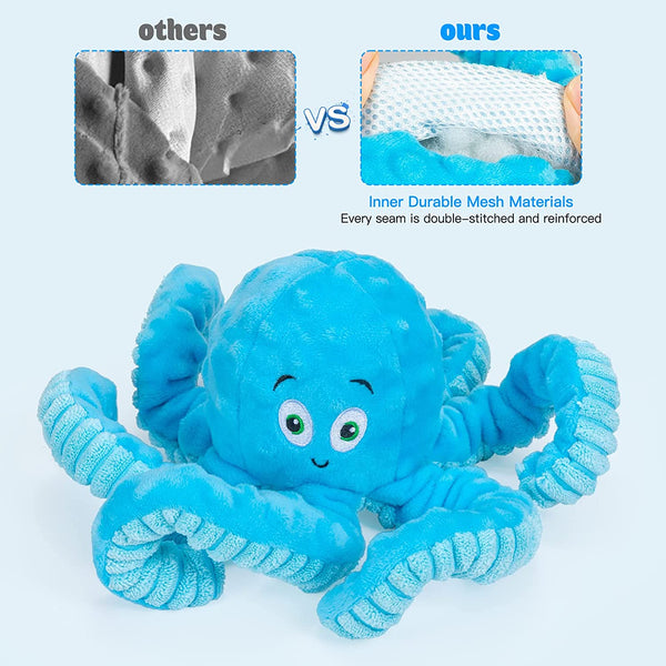Dog Toys for Aggressive Chewers Indestructible Squeaky Dog Toys Octopus-Tug of War Dog Toys for Large Breed Tough Interactive Stuffed Dog Chew Toys for Puppies Small & Large Dogs4