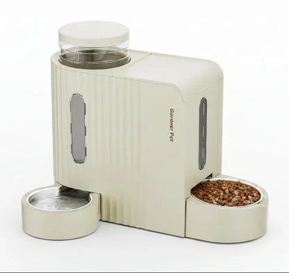 Automatic pet feeder with water bowl and dry food dispenser for cats and dogs8
